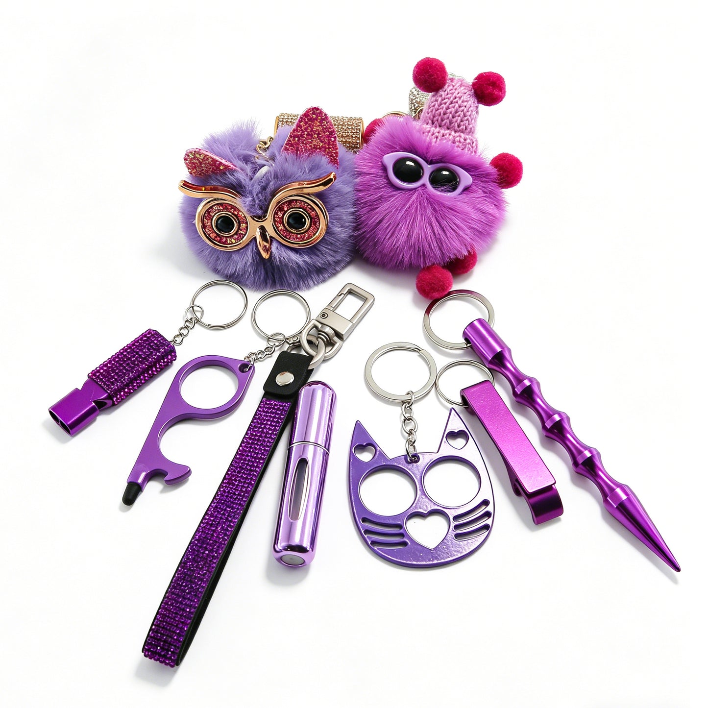 Ins Little Coal Ball Self-defense Keychain - image 12