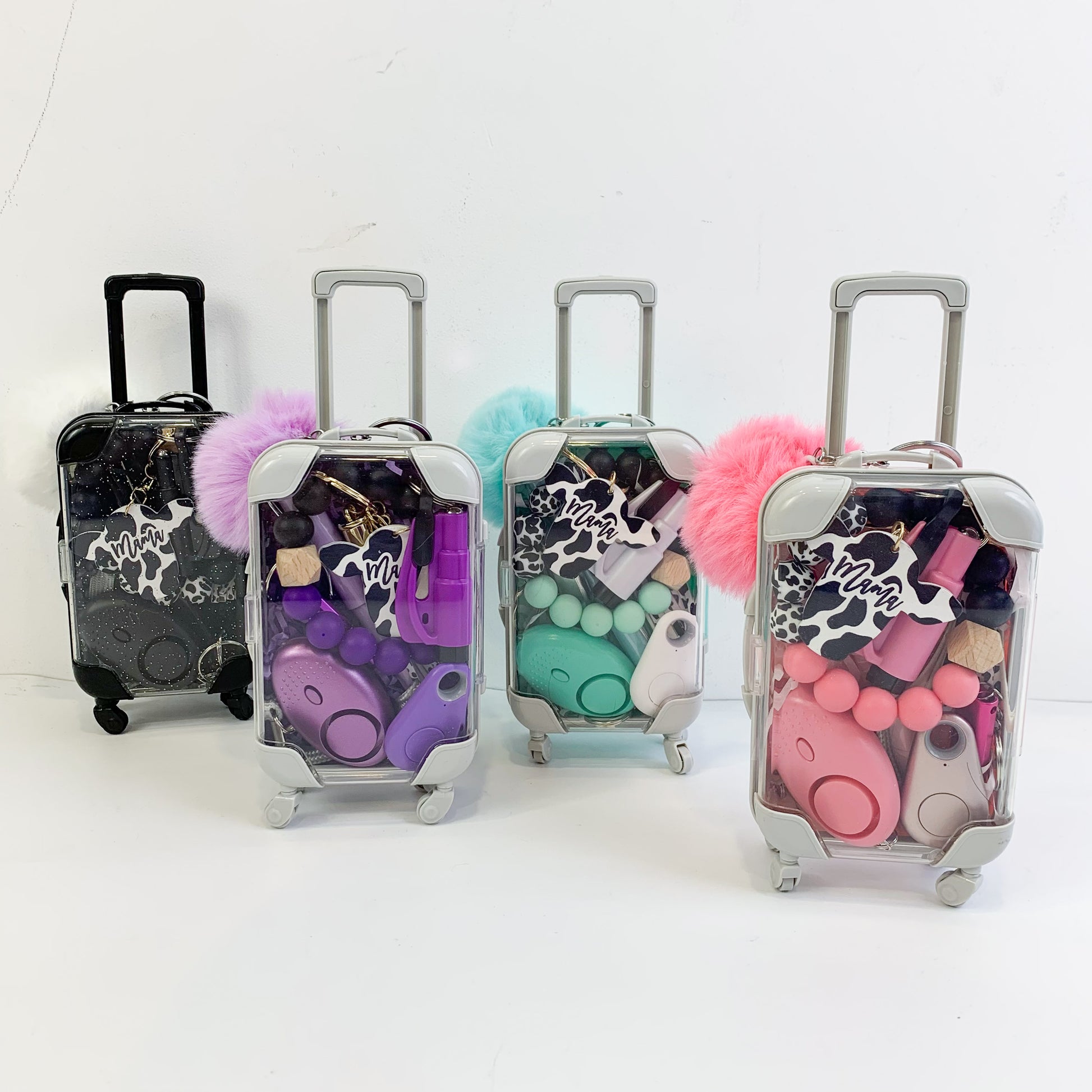 Cow Print Mini Suitcase Keychain - image 3