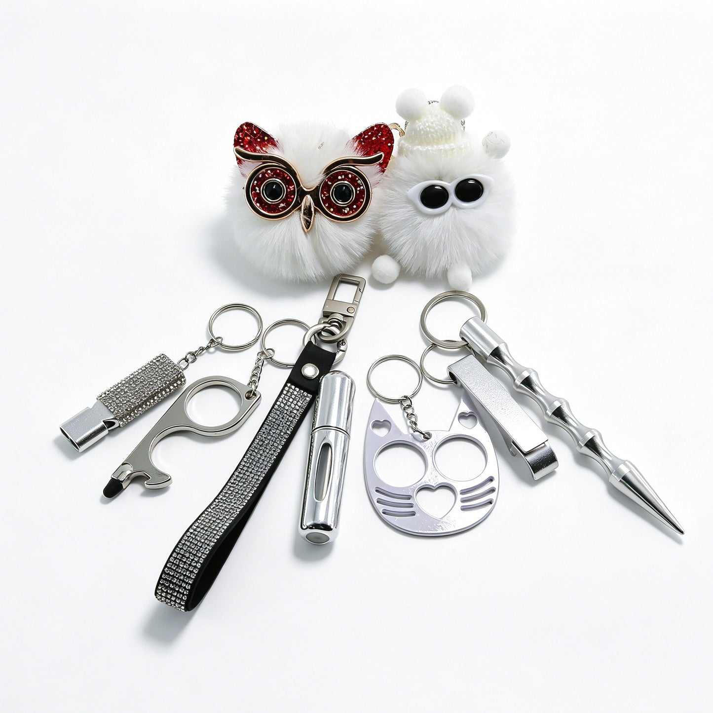 Ins Little Coal Ball Self-defense Keychain - image 6