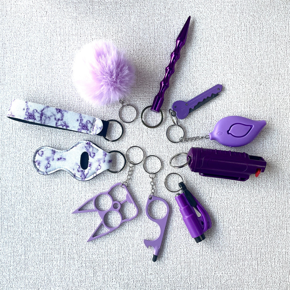 Girls Wristband Keychain Set
