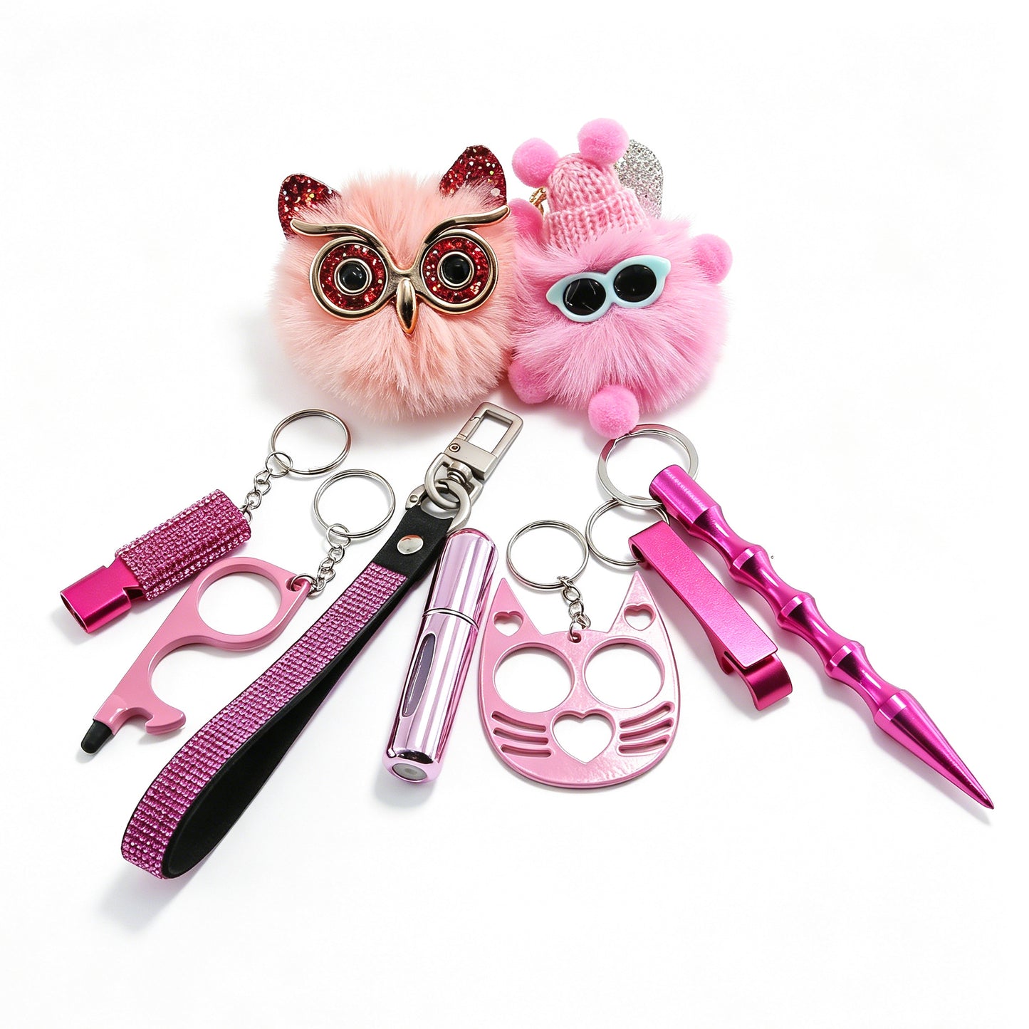 Ins Little Coal Ball Self-defense Keychain - image 9