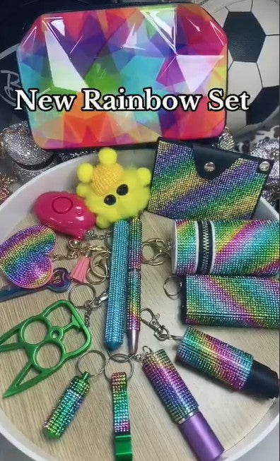 Rainbow Keychain Set