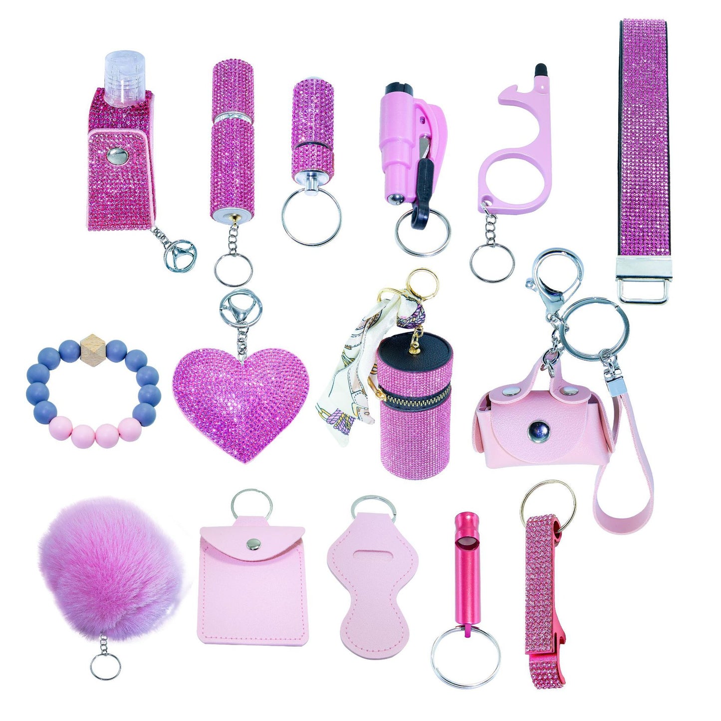 Portable Fifteen-Piece Keychain Set