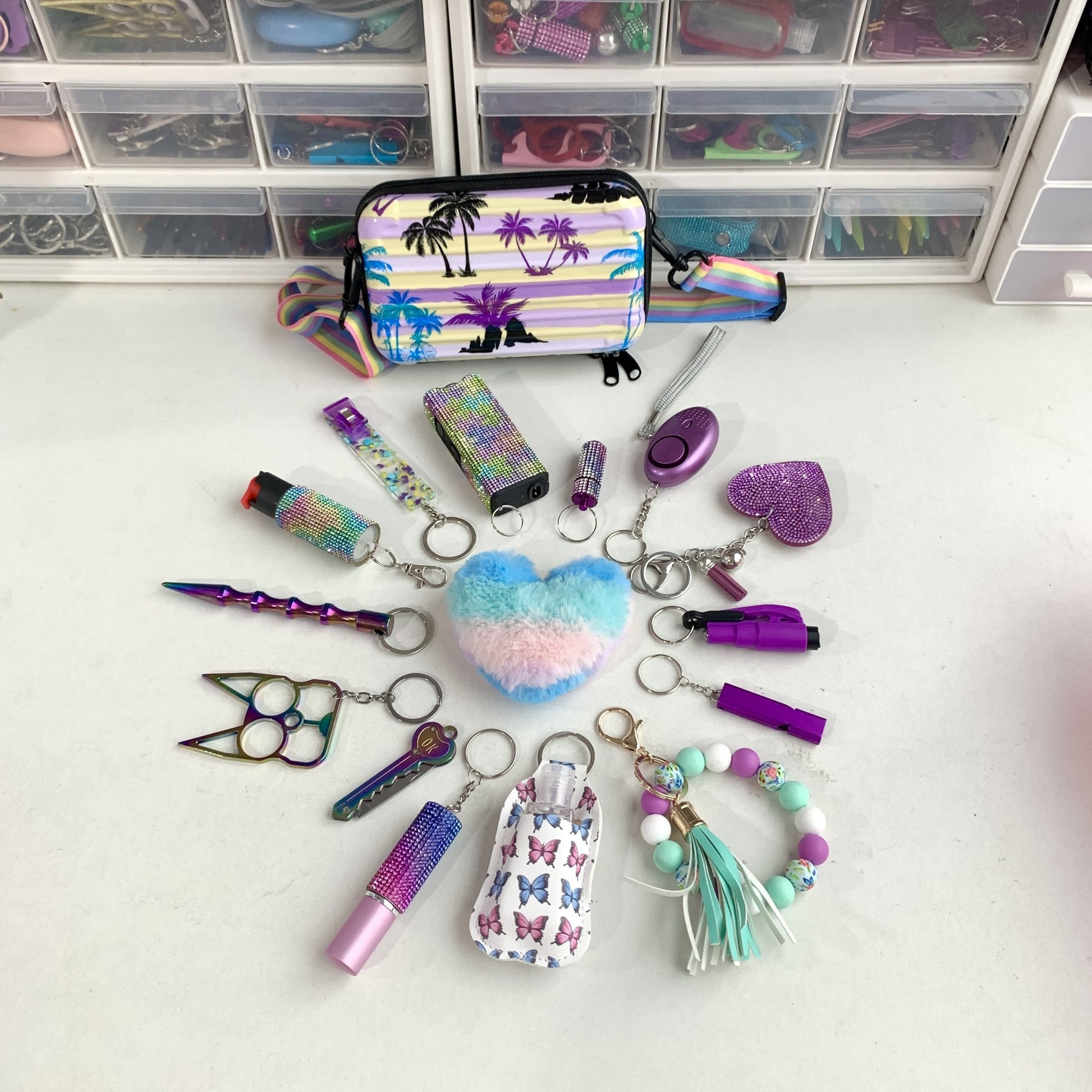 Spring Lightning 16-Piece Keychain Set