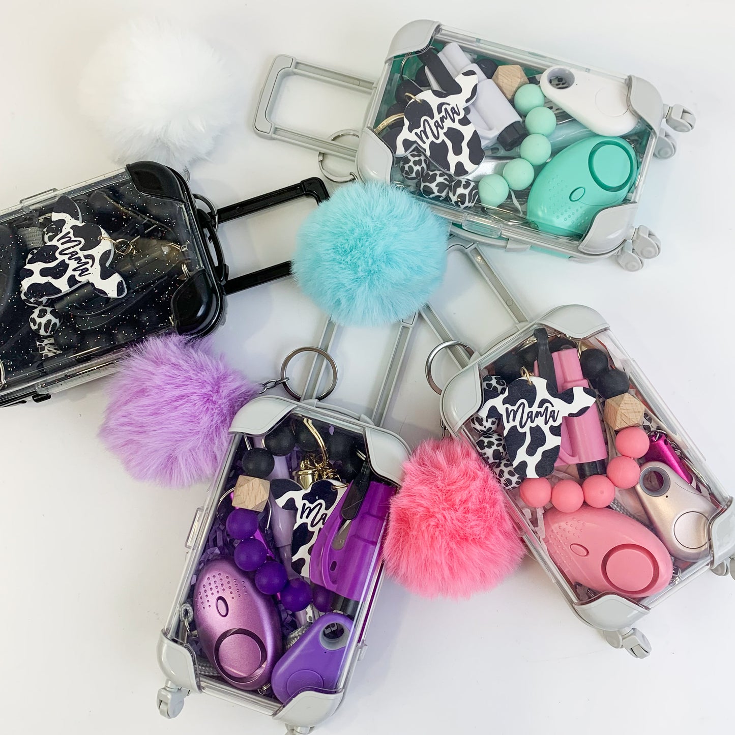 Cow Print Mini Suitcase Keychain - image 2