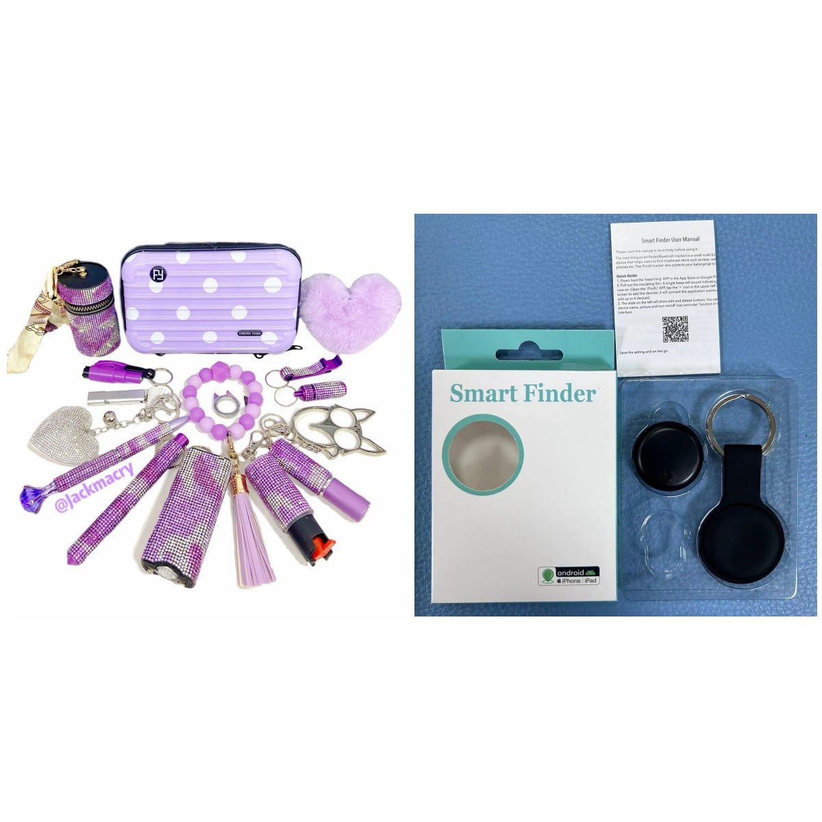 Purple Camo Safety Keychain Set - image 3