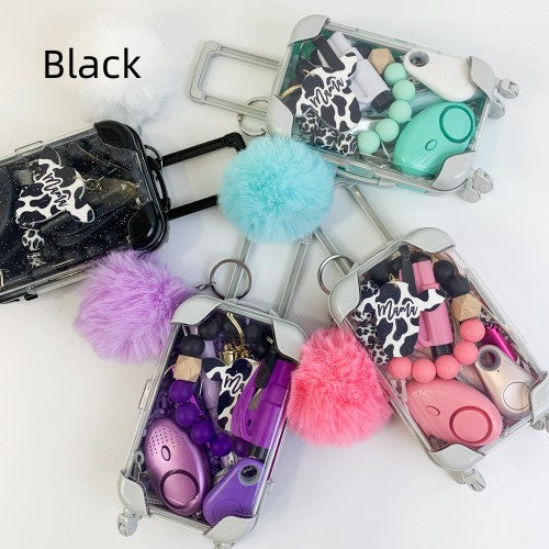 Cow Print Mini Suitcase Keychain - image 6