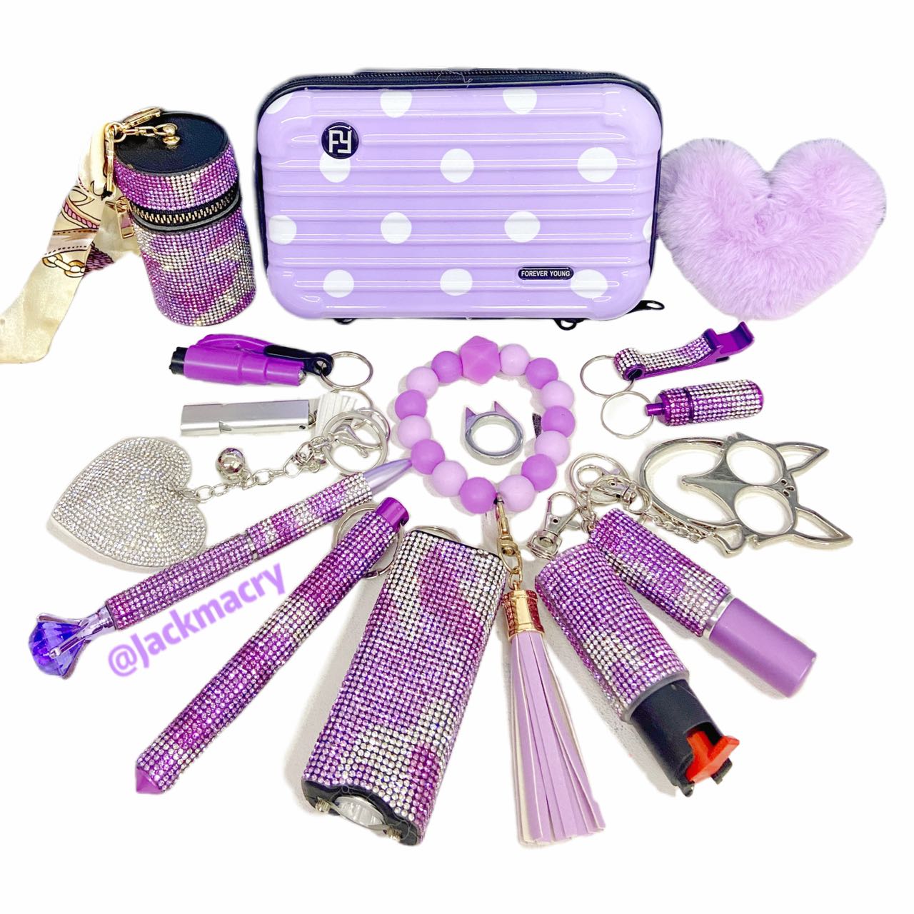 Purple Camo Safety Keychain Set - image 2