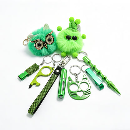 Ins Little Coal Ball Self-defense Keychain - image 5