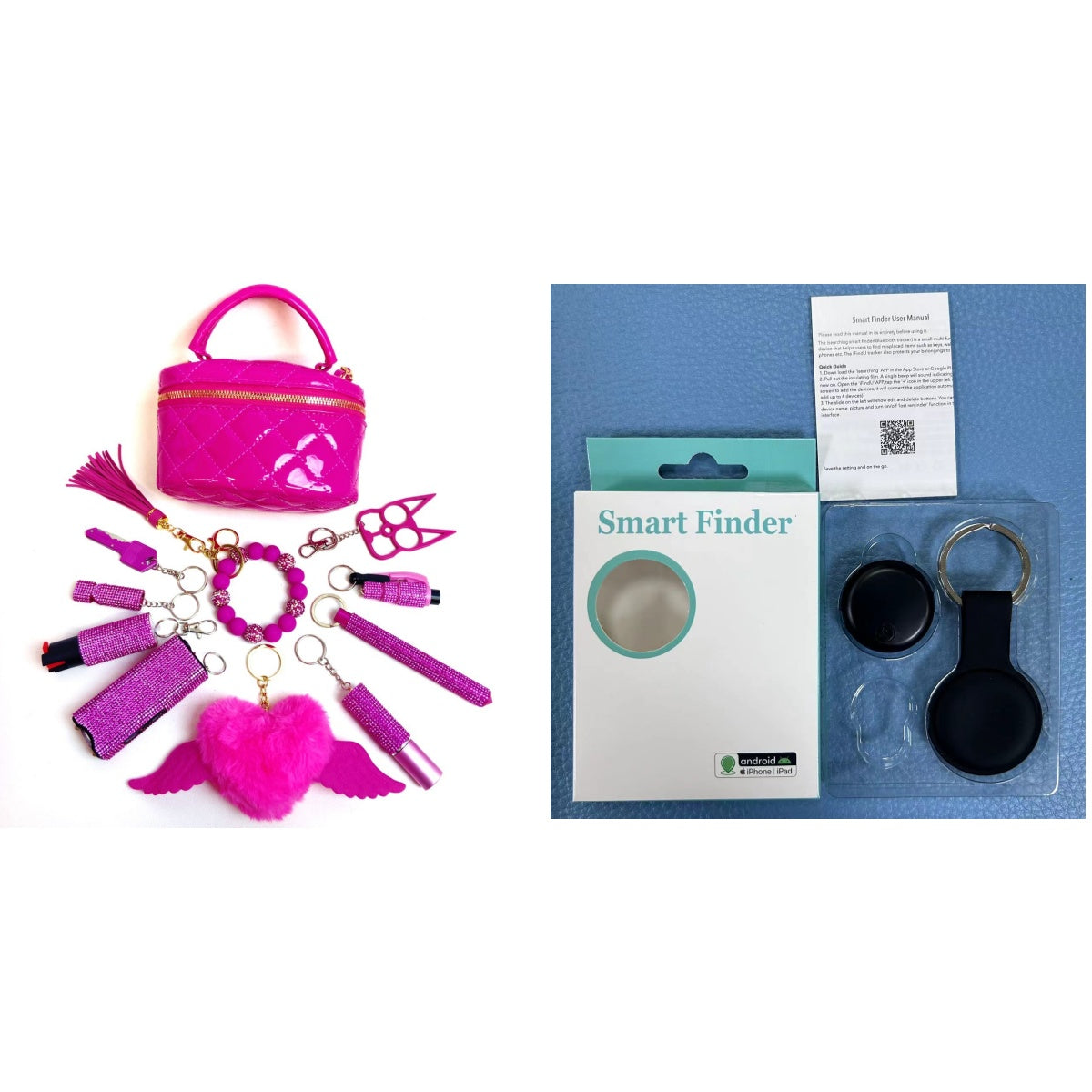 Hot Pink Safety Keychain Set - image 2