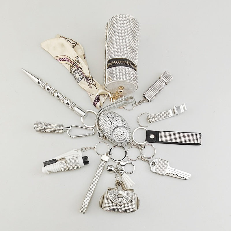 Creative Portable 10-Piece Keychain Set
