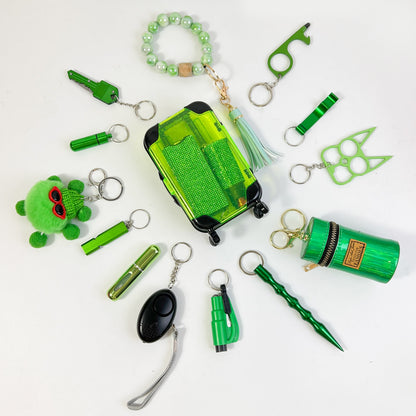 16-Piece Green Keychain Set - image 3