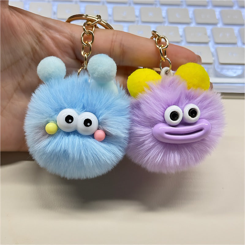 Cute Cartoon Plush Keychains, Made Of Soft And Fluffy Materials, Featuring Various Adorable Designs,  Home Dec