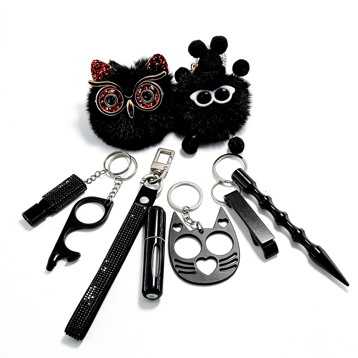 Ins Little Coal Ball Self-defense Keychain - image 7