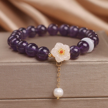 Ethnic Style Natural Garnet Crystal Bracelet - image 6