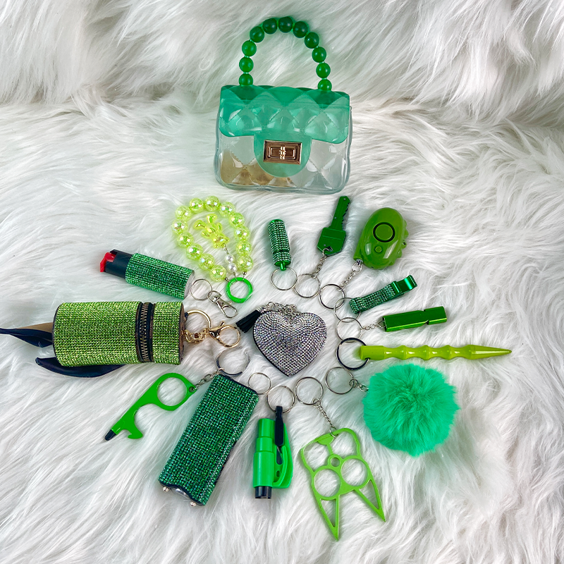 16-Piece Light Green Keychain Set - image 2