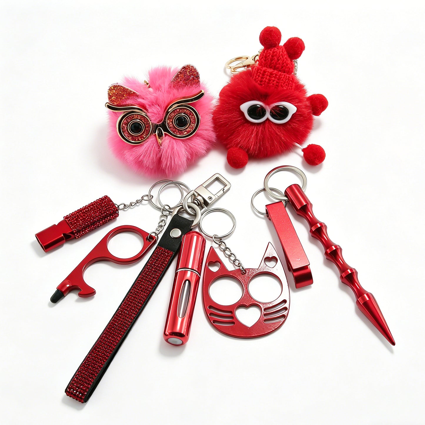 Ins Little Coal Ball Self-defense Keychain - image 8