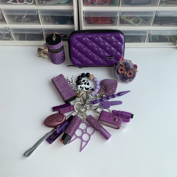Perple Lightning Keychain Shiny 16pcs Keychain Set