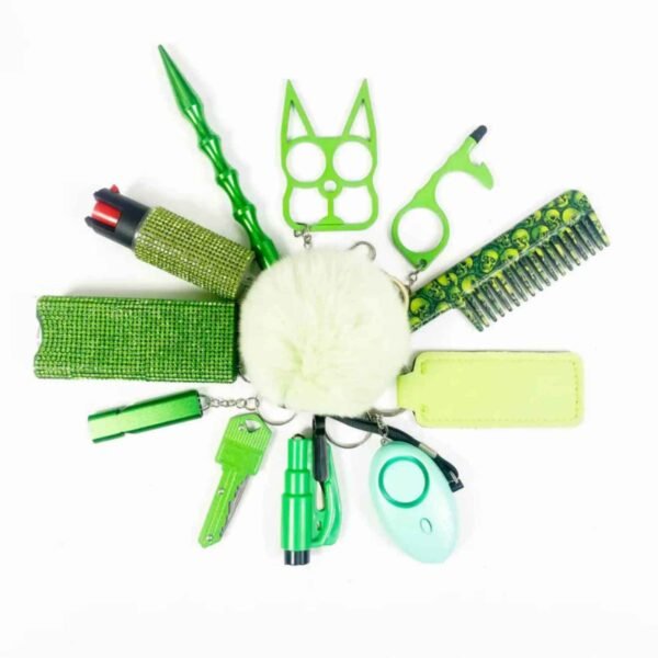 12PCS Safety Keychain Set