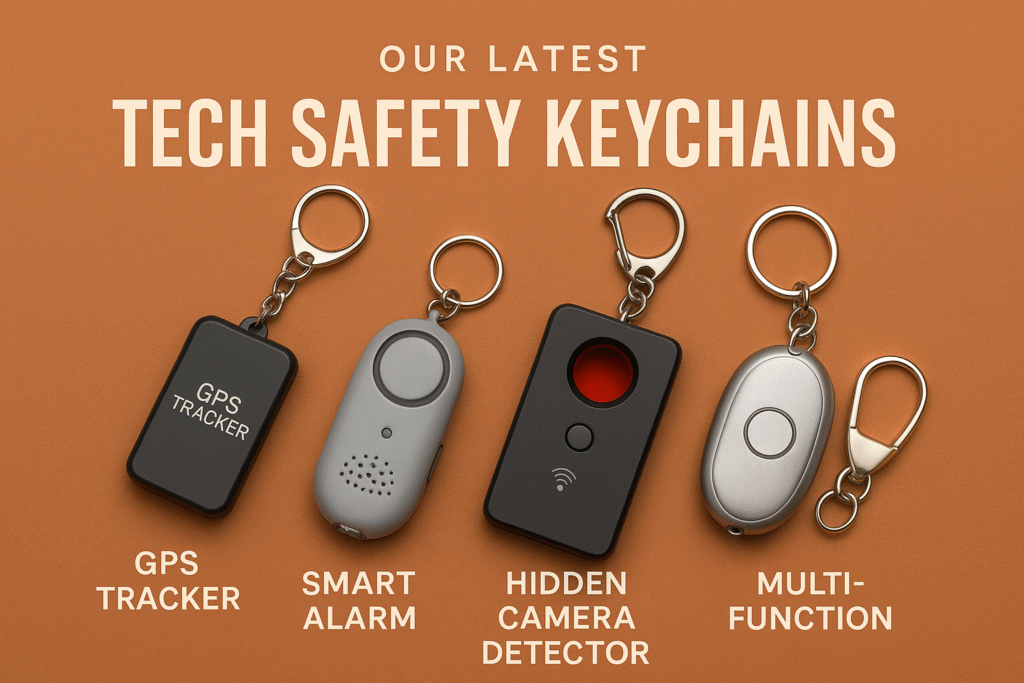 tech safety keychain with GPS tracker