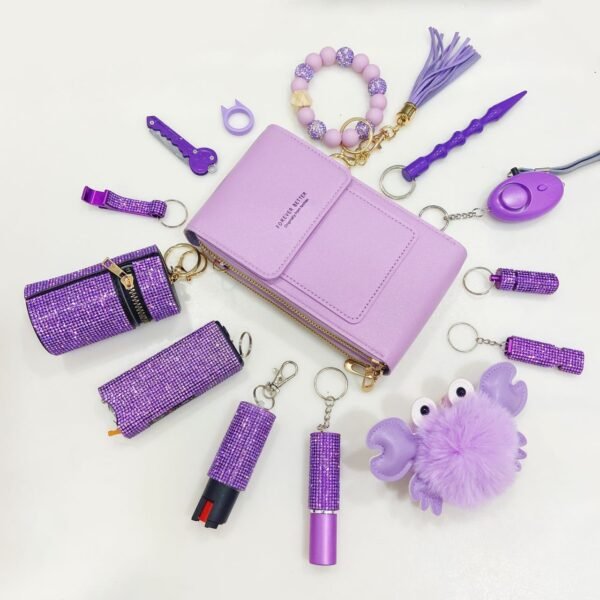 Light Purple Safety Keychain Set