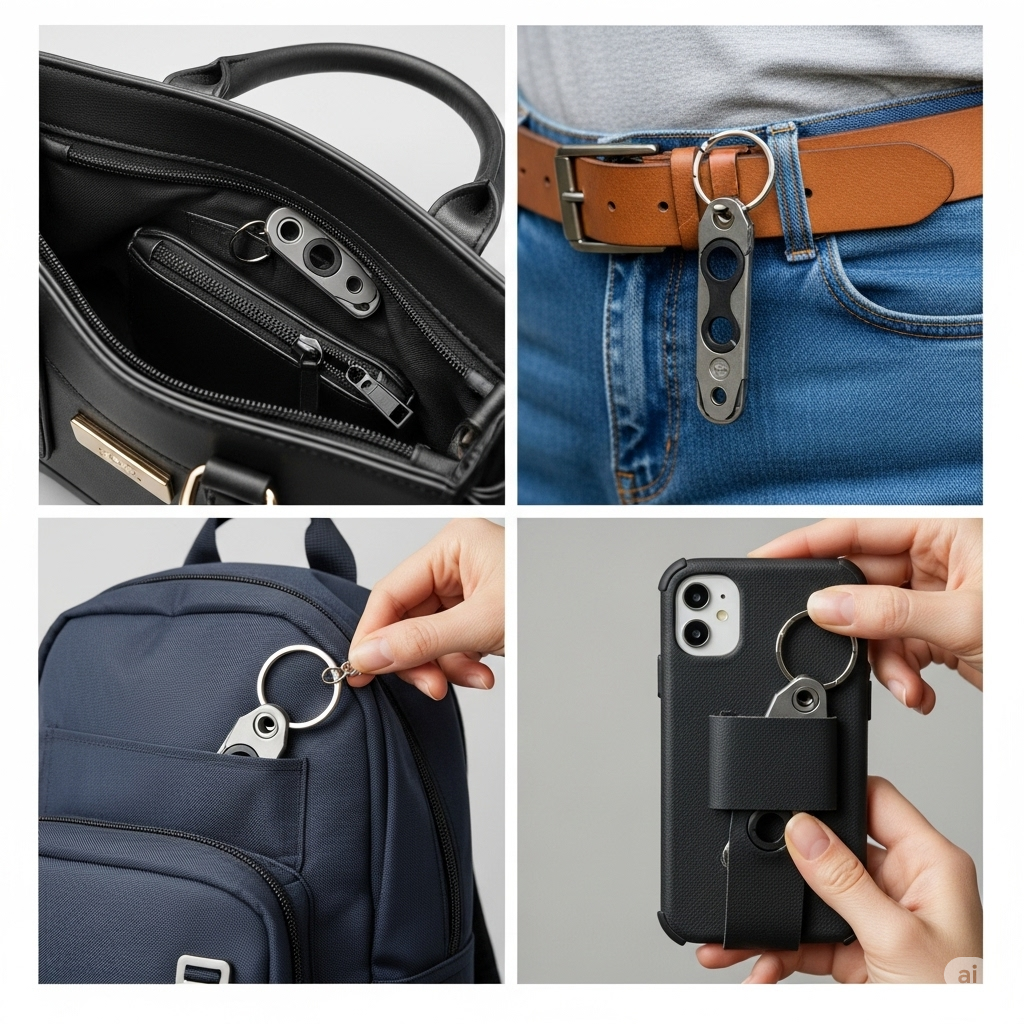 discreet keychain storage in purse