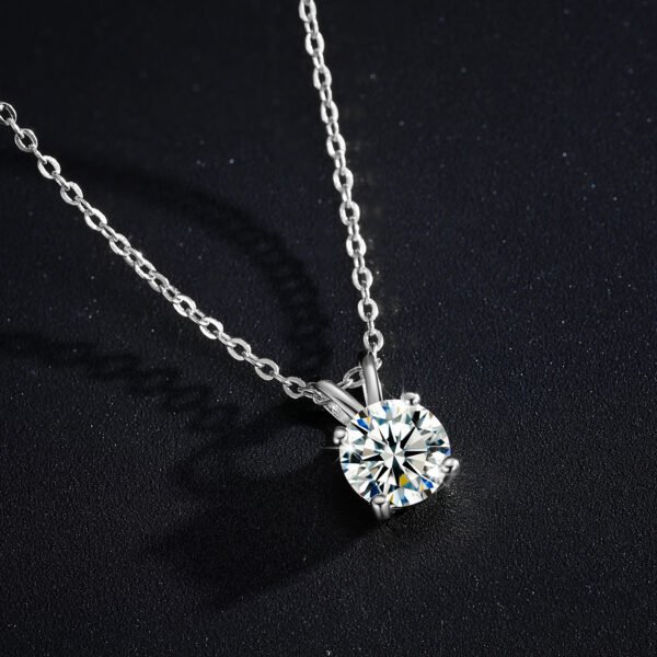 USA Stock Women Jewelry Classic 925 Sterling Silver VVS Moissanite Diamond Pendant Necklace