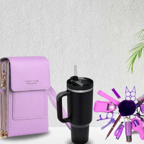 Viral Cellphone Purse Safety Set With Tumbler